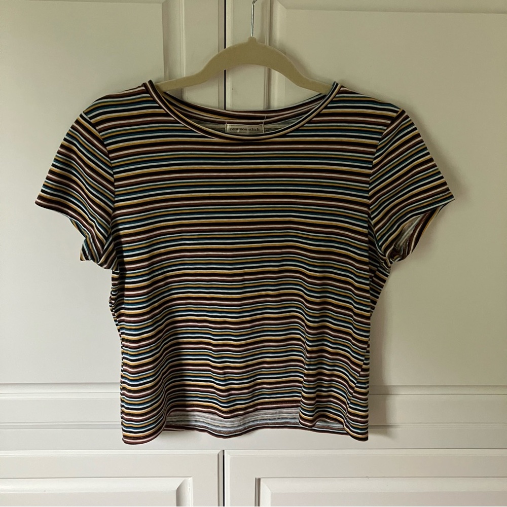 COMMON STITCH STRIPED T-SHIRT